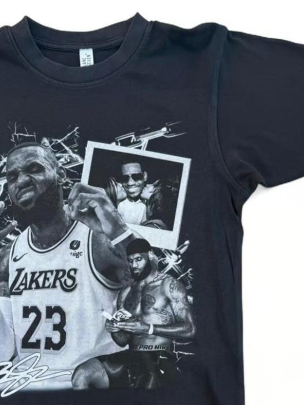 Lebron James Tribute Black Graphic Tee